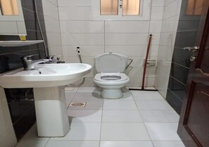 Towels, soap, shampoo, toilet paper