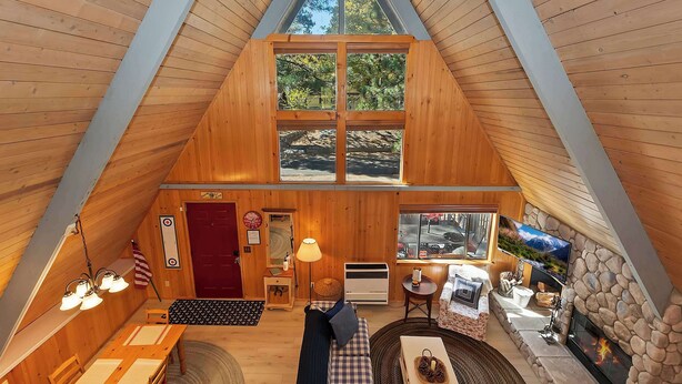 House, Multiple Beds, Patio, Mountain View (The Squirrel's Nest) | Living area - The Squirrels Nest Pet Friendly! (Green Valley Lake)