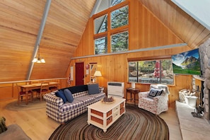 House, Multiple Beds, Patio, Mountain View (The Squirrel's Nest) | Living area - The Squirrels Nest Pet Friendly! (Green Valley Lake)