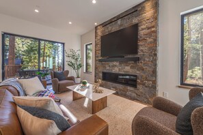 TV, fireplace, offices - Modern Kings Beach Retreat *North Shore Oasis* (Kings Beach)