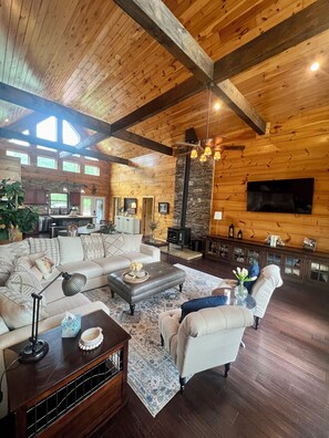 Smart TV, fireplace, video games, books