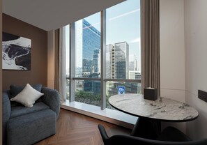 Comfort Double Room, 1 Queen Bed, Private Bathroom, City View | 1 bedroom, pillowtop beds, free minibar, desk