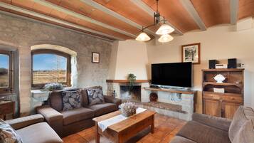 TV, fireplace, DVD player, ping pong