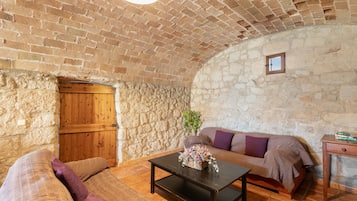 Televisión, chimenea, reproductor de DVD, mesa de ping pong