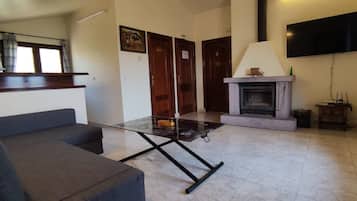 Télévision, cheminée