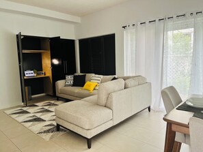 Smart TV - Chic Condo in Central Location—Pool, Gated, WiFi (Boarded Hall)