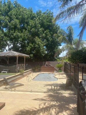 A heated pool