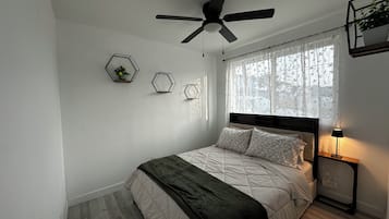 1 bedroom, iron/ironing board, travel crib, WiFi