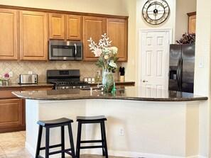 Microwave, oven, stovetop, dishwasher