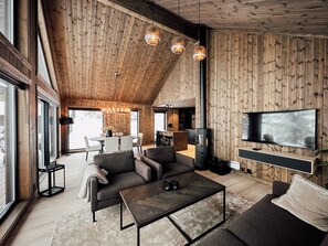 Fernseher, Kamin