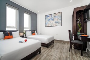 Minibar, desk, blackout curtains, soundproofing