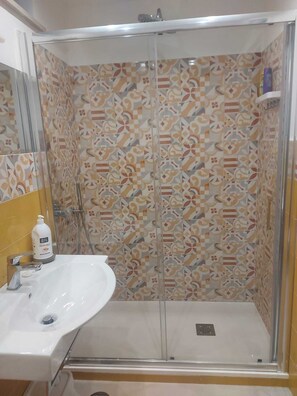 Regadera, secadora de cabello, bidet, toallas 