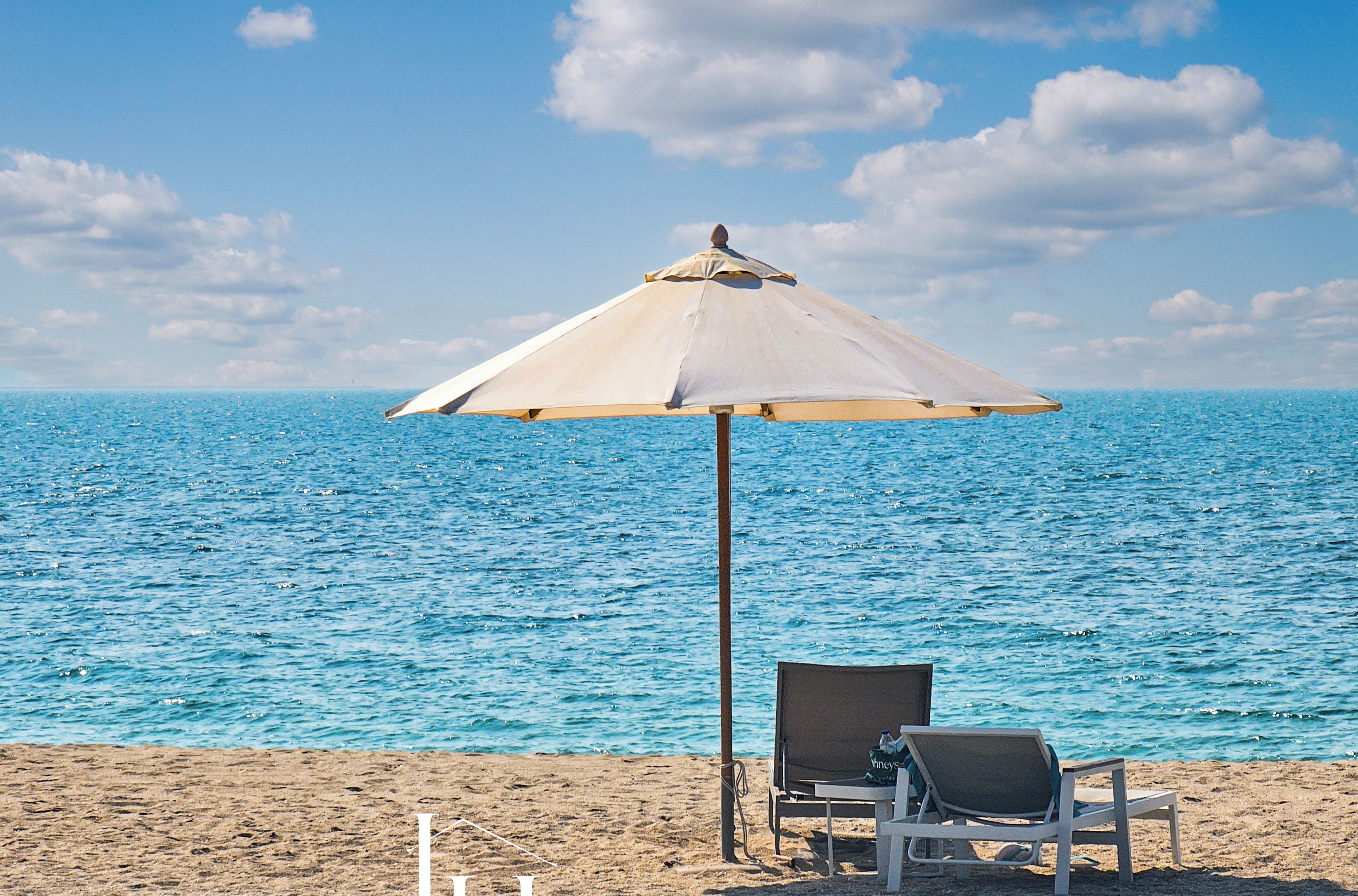 Uitzicht op strand/zee