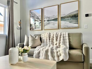 TV, peis, bøker og kontorer