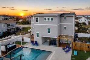 Exterior - "What A Great Location" - Oceanview Home, Steps to Beach, Bike/Walk To Fun/Food! (Kitty Hawk)