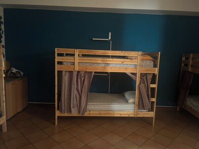 Beds in shared room