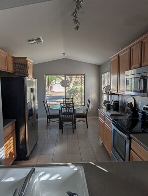 Microwave, oven, stovetop, dishwasher