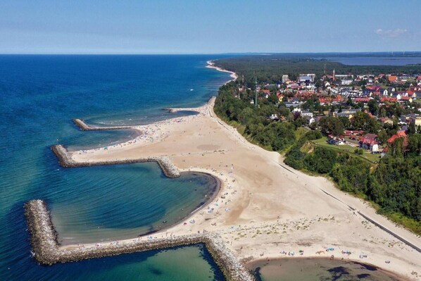 Vlak bij het strand