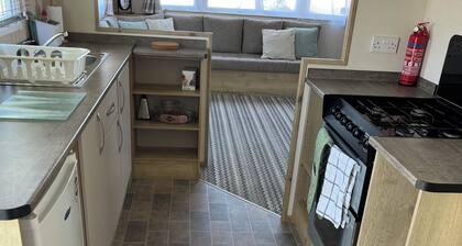 Modern static caravan available at popular Seton Sands Holiday Village.