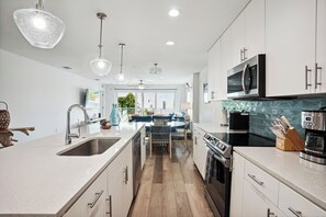 Fridge, microwave, oven, stovetop - Bright, Beachy & Beautiful 3-bedroom retreat with 3 full baths for every room! (Madeira Beach)