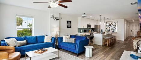 Smart TV, books, stereo, computer monitors