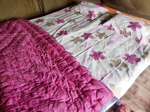 Laptop workspace, iron/ironing board - Trivani Camp (Phulpur)