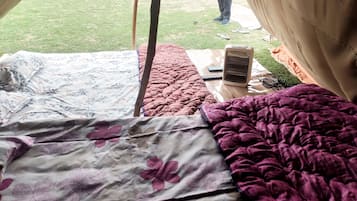 Laptop workspace, iron/ironing board