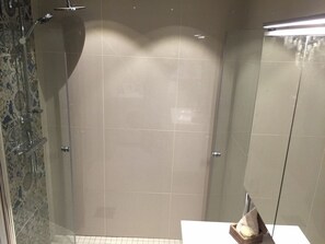 Séchoir à cheveux, serviettes fournies, papier de toilette