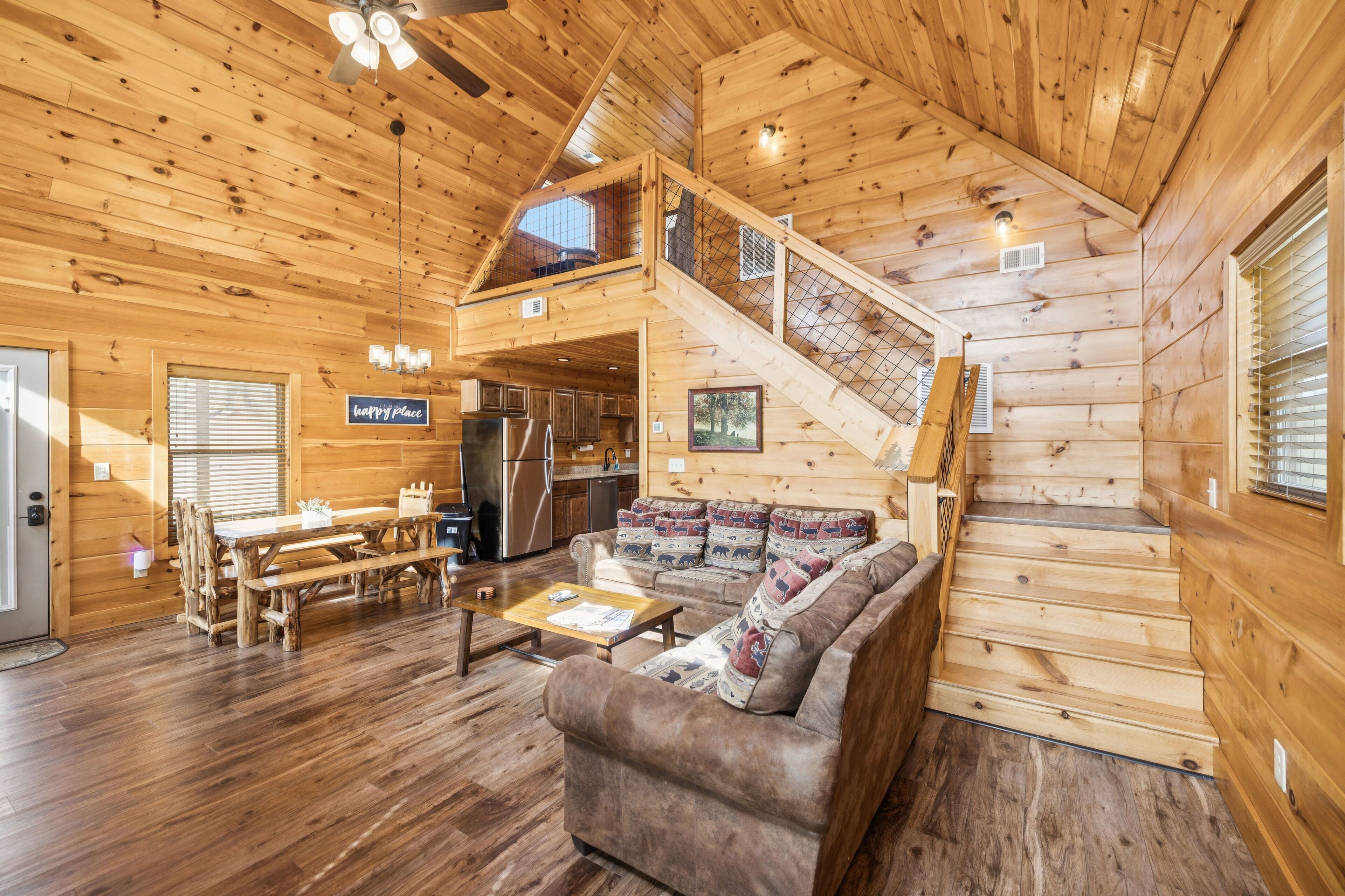 Smart TV, fireplace, video games