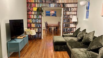 Smart TV, video games, DVD player, books