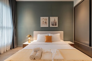 Suite presidencial, 2 habitaciones, con acceso al salón lounge del club, vista a la ciudad | Vista desde la habitación