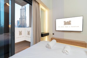 2 soverom, strykejern/-brett, reiseseng for barn og wi-fi (inkludert)