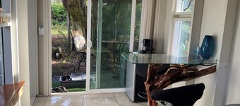 Cozy cabin under majestic banyan tree