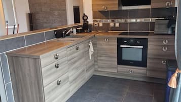 Microwave, oven, stovetop, dishwasher
