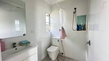 Hair dryer, towels