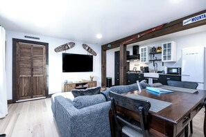 Interior - Cozy ski retreat with hot tub – 15 min to Stowe Mountain, king bed awaits! (Waterbury Center)