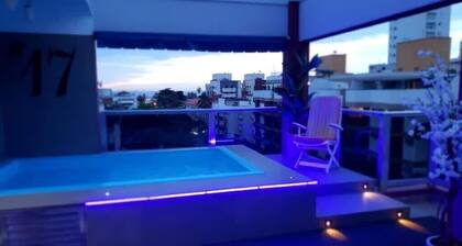 Duplex penthouse with private pool and sea view 200 meters from the beach