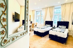 1 habitación, tabla de planchar con plancha, wifi y ropa de cama 