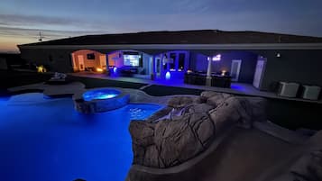 Outdoor pool, a heated pool