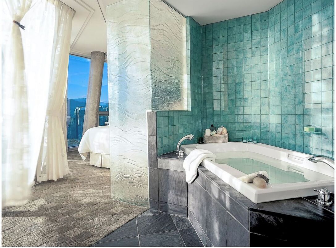 Hair dryer, towels, toilet paper