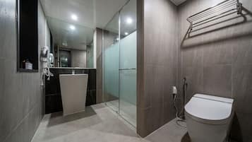 Standard Double Room, City View | Bathroom | Combined shower/tub, free toiletries, hair dryer, slippers