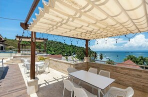 Outdoor dining - Rent a home away from home in front of the Best View of beautiful Samaná Bay! (Samana)
