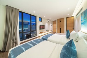 2 عدّة غرف نوم ومكواة/لوح كي وواي فاي وملاءات أسرّة