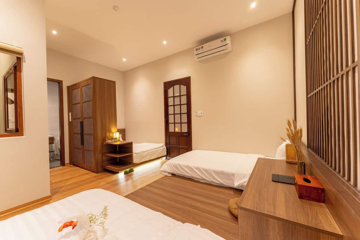 Premium bedding, pillow-top beds, desk, soundproofing