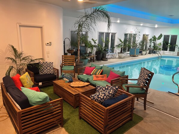 Indoor pool, a heated pool