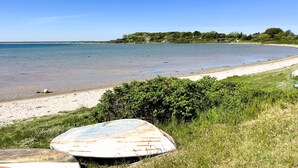 A beach with a sandy shore, a grassy area with bushes, and a clear blue sky. - "Urban" - 140m from the sea by Interhome (Martofte)