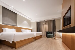 Tvåbäddsrum för familj | Mörkläggningsgardiner, ljudisolering och gratis wi-fi