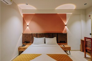 Chambre Deluxe, vue ville | Draps en coton égyptien, literie de qualité supérieure