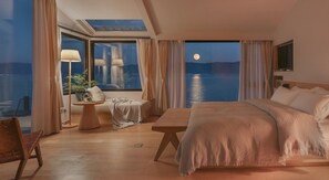 Panoramic-Doppelzimmer, Balkon, Seeblick | Hochwertige Bettwaren, Verdunkelungsvorhänge, Bügeleisen/Bügelbrett