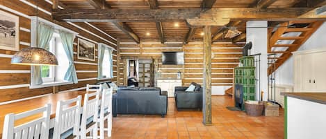 Villa | Living room | Fireplace